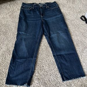 Raw hem jeans